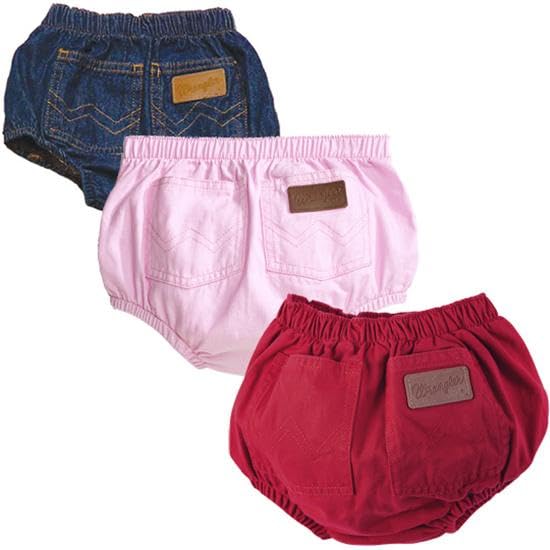 Wrangler | Funda para Pañal Bebé Denim Índigo Lavado Cintura Elástica Bolsillo Trasero Estilo Vaquero 3-24 Meses