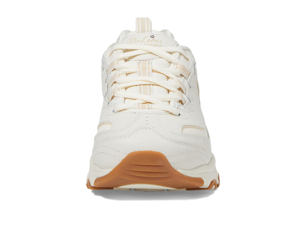 Skechers - Tenis Deportivos de Moda D'Lites Good Neutral con Plantilla de Espuma Viscoelástica para Mujer (Blanco Sucio/Marfil) (Talla Adulta 35 - 41)