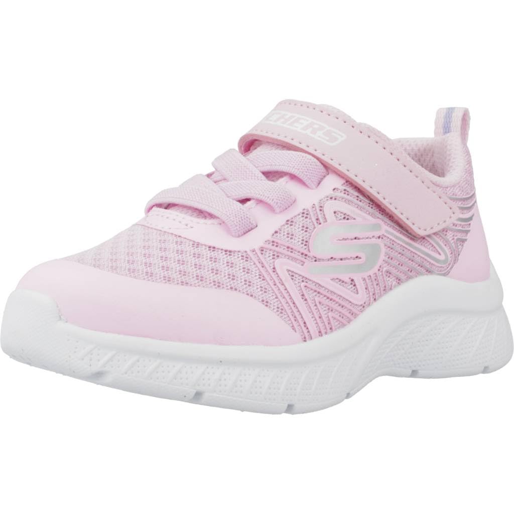 Skechers - Tenis Deportivos Skechers Girls' Microspec Advance con Cierre Adaptable y Lavables para Niña (Rosa Claro) (Talla 21 - 26)