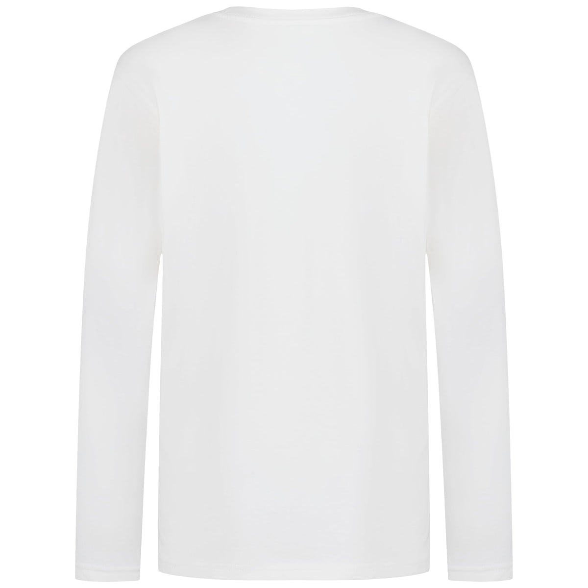 Tommy Hilfiger | Camiseta Niño Manga Larga Global Stripe Tricolor Marino Rojo Logo Puño 100% Algodón Blanco (8-16T)