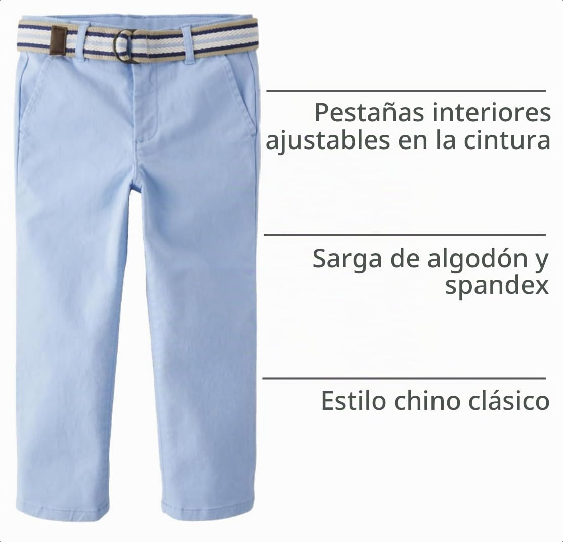 Gymboree Pantalón Chino Azul Daybreak con Cinturón