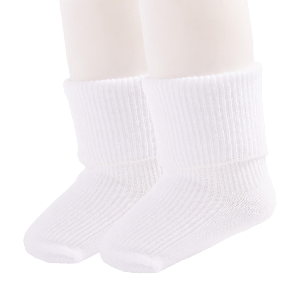 Calcetines Bebé Niña Pack 3 Algodón Puño Canalé Alto Volante Tul Blanco Bautizo Ocasión