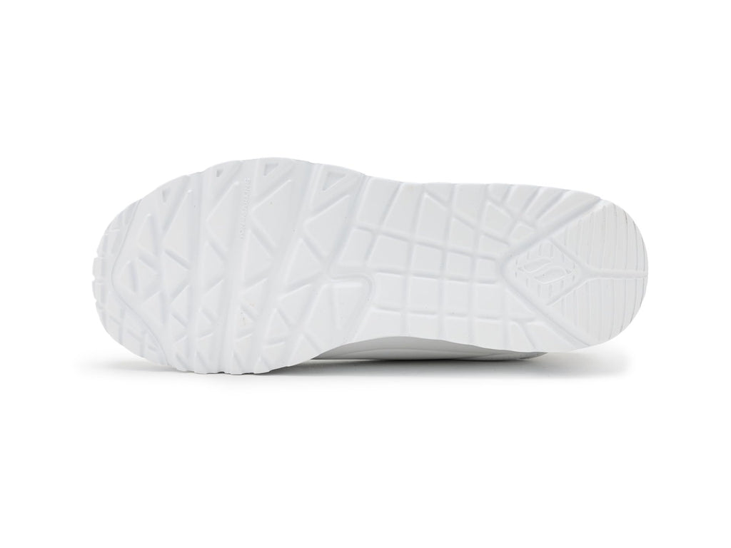 Skechers - Tenis Deportivos Uno Lite - Charming Lite con Detalle de Pulsera de Dijes para Niña (Blanco/Platead) (Talla 27 - 40)