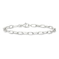 Pulsera de Eslabones Paper Clip Sólida en Plata de Ley 925 — Ross-Simons