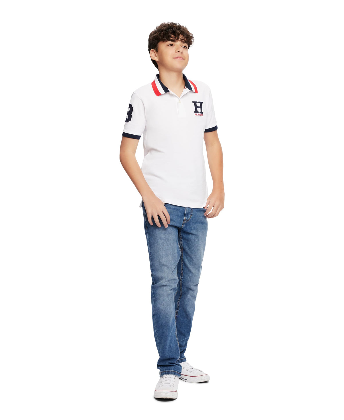 Tommy Hilfiger | Polo Piqué Matt Premium Manga Corta Blanco Niño (2T - 7T)