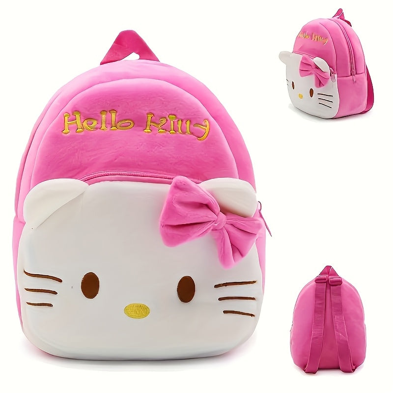 Mochila Escolar Kawaii Sanrio con Detalle de Moño y Cierre de Cremallera (Estilo Adorable y Ligero)