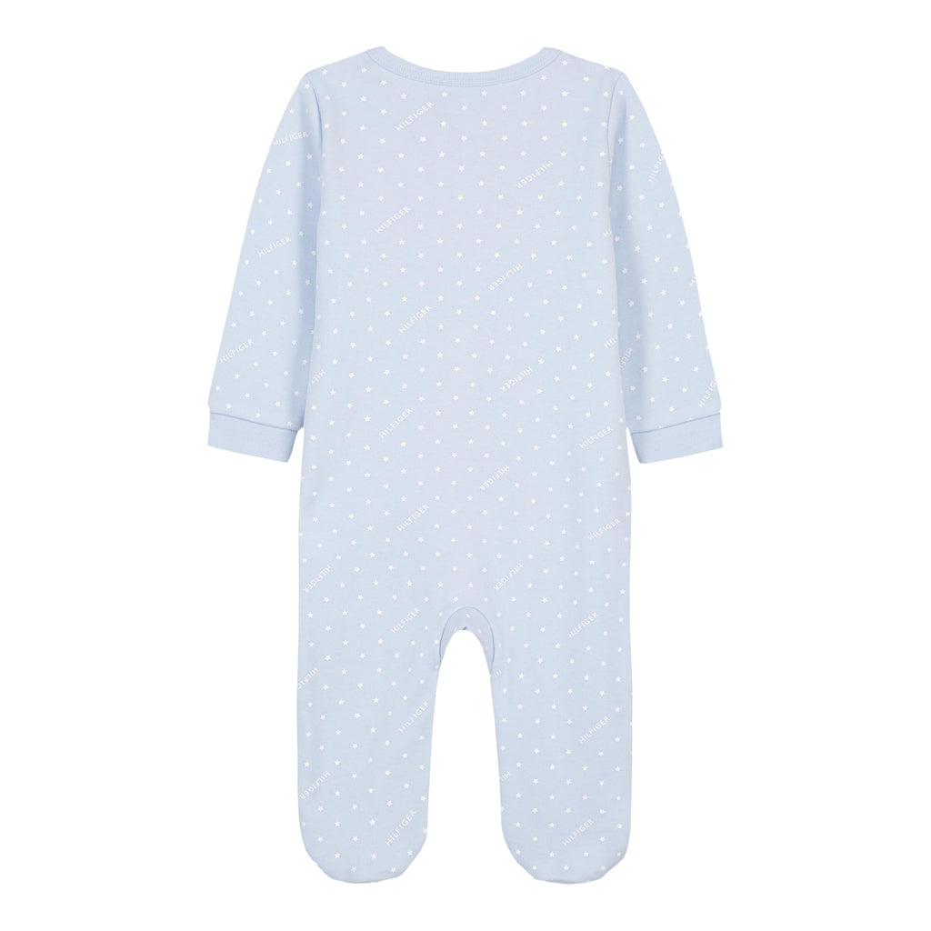 Mono con Pies Manga Larga Tommy Hilfiger | Micropuntos Blancos | Azul Cielo (0M - 9M)