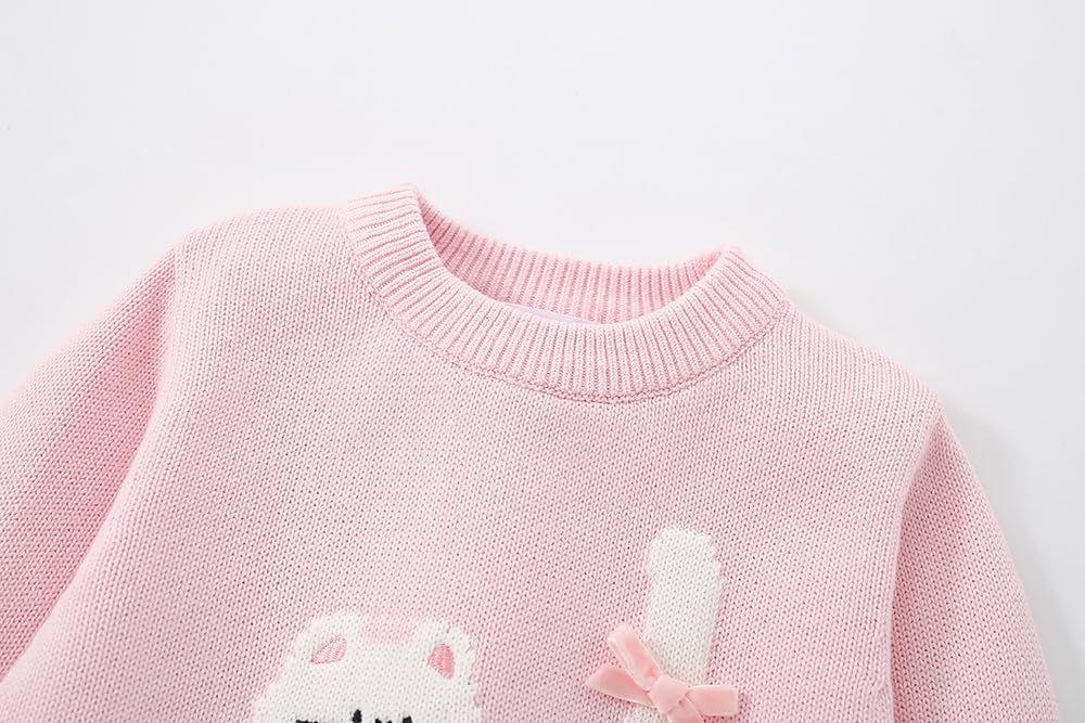 Conjunto 2 Piezas para Niña: Suéter Rosa con Gatito 3D y Jean Acampanado con Mariposas y Encaje