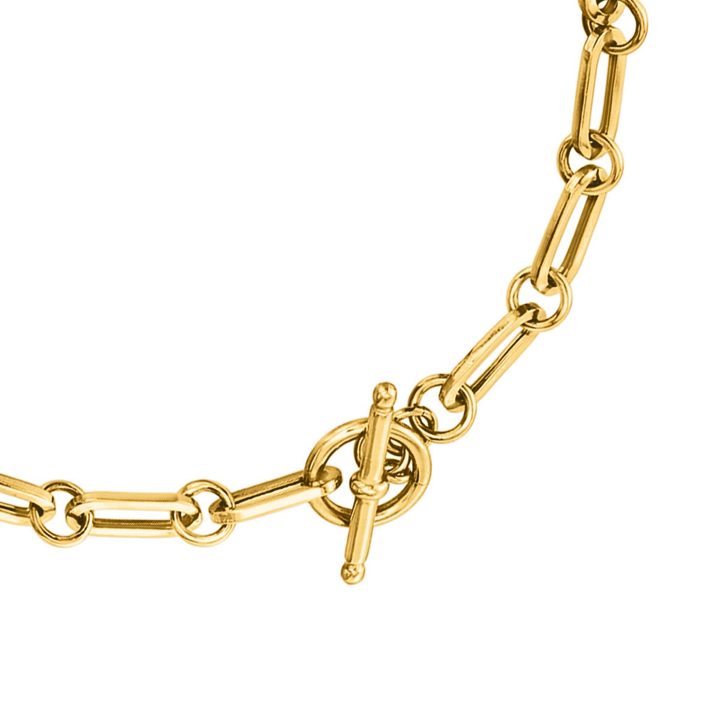 Collar de Eslabones Paper Clip · Oro 18K sobre Plata Esterlina — Ross-Simons