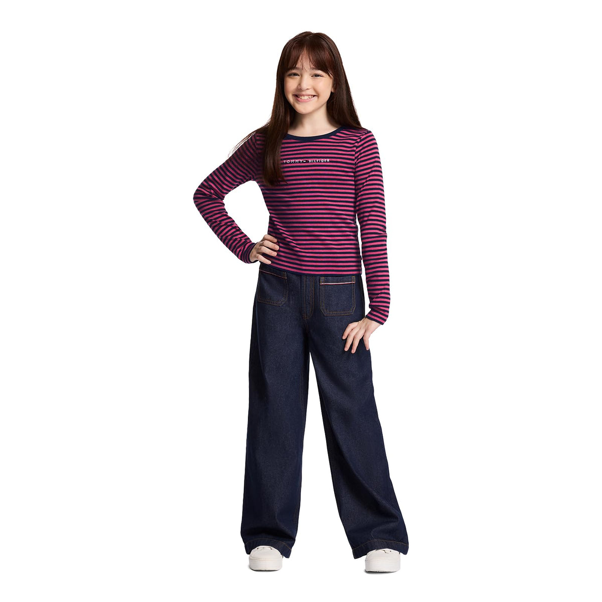 Jeans Carpintero Tommy Hilfiger para Niña – Edición Denim Azul