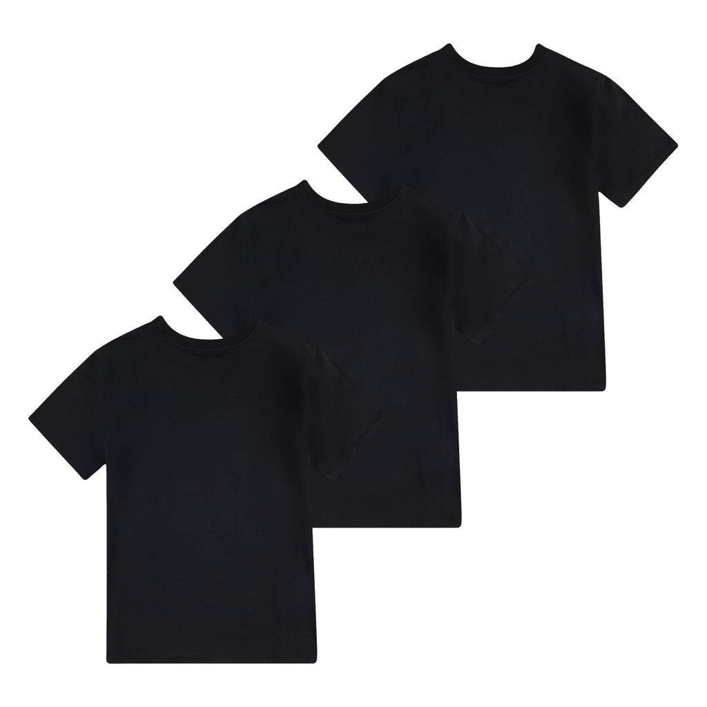 Polo Ralph Lauren | Camisetas Interior Niño Pack 3 Algodón 4D-Flex Negro Pony Rojo Manga Corta (6T - 16T)