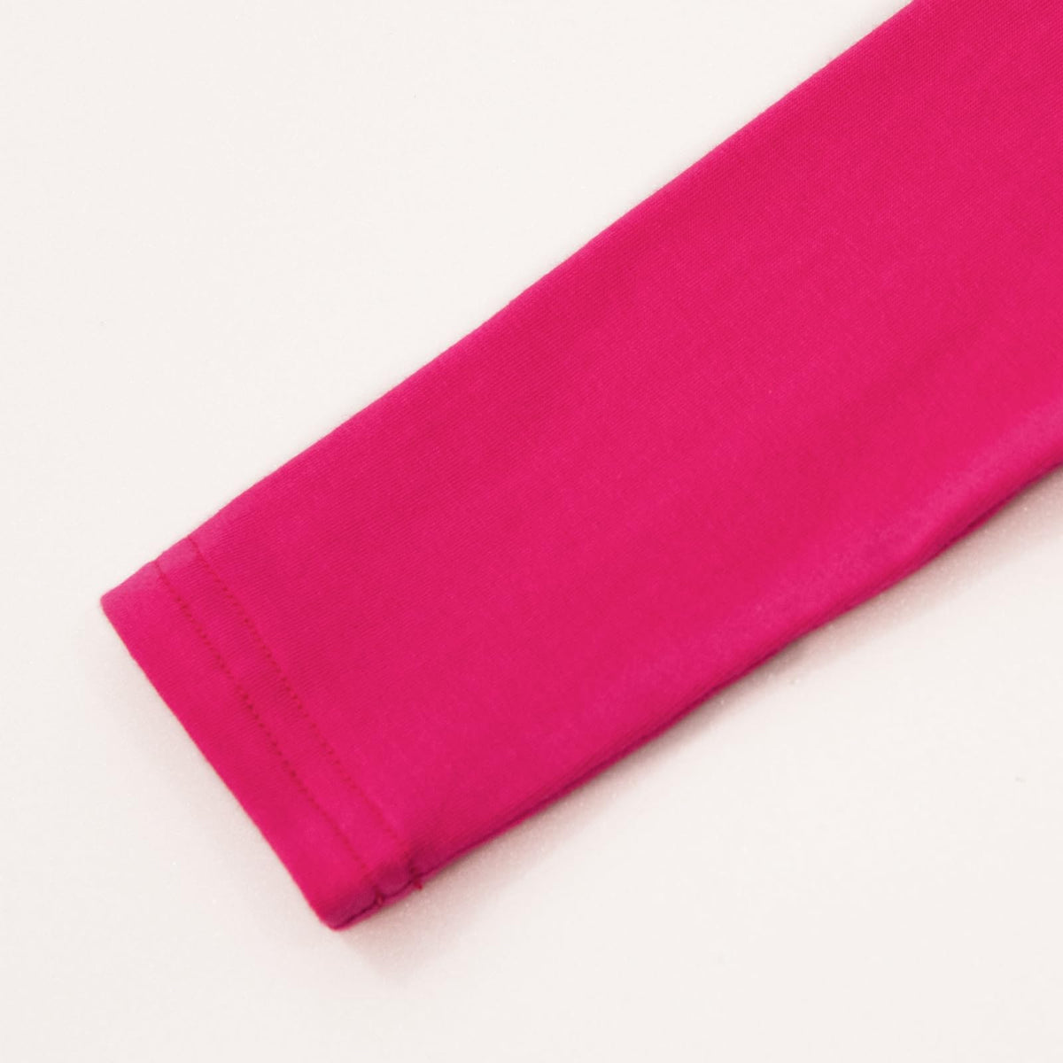 Top de Manga Larga con Corazón Galáctico para Niñas – Negro con Mangas Rosa Fucsia, Algodón  (2-12 Años )
