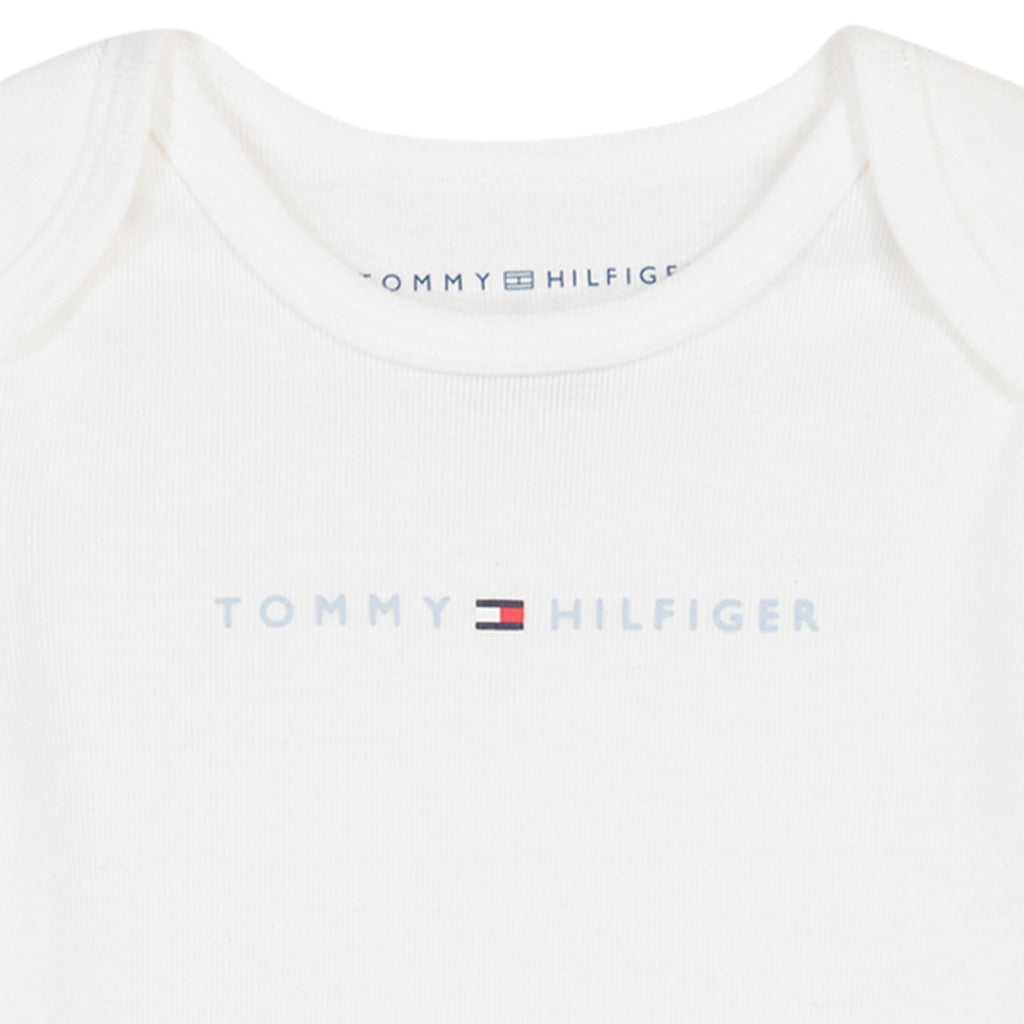Pack 4 Bodies Manga Corta Tommy Hilfiger | Azul Cielo y Blanco | Niño/Bebé  (0M - 18M)