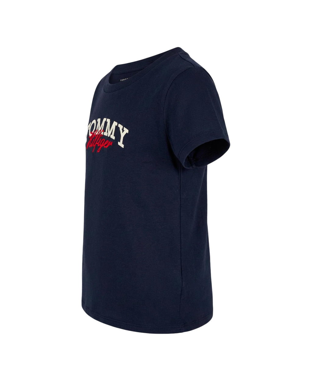 Tommy Hilfiger | Camiseta Nina Manga Corta | 100% Algodon | Cuello Redondo | Logo Grafico Tommy Hilfiger | Corte Ajustado | Dobladillo Recto | Azul Navy (7 - 10T)