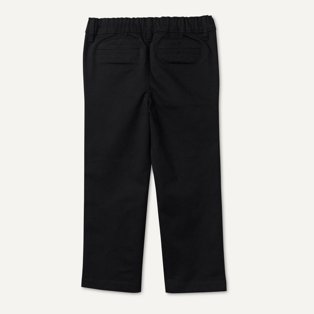 Amazon Essentials Pantalón Chino Niño | Negro • Ajustado • Cintura Elástica