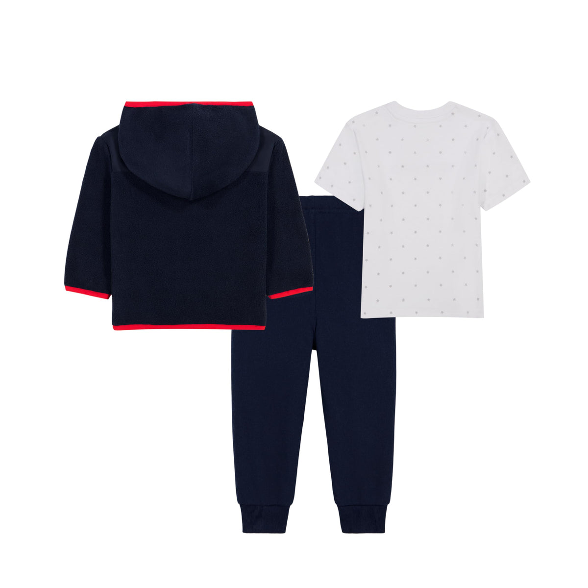 Set 3 Piezas Tommy Hilfiger | Hoodie Navy/Rojo + Camiseta + Jogger | Azul Navy | Niño/Bebé (0M - 18M)