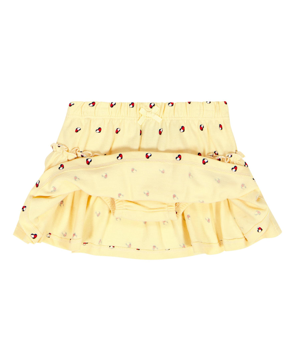 Conjunto 2 Piezas Tommy Hilfiger | Polo Sin Mangas + Skort | Logos Allover Amarillo | Niña/Bebé (Solo 6-9M)
