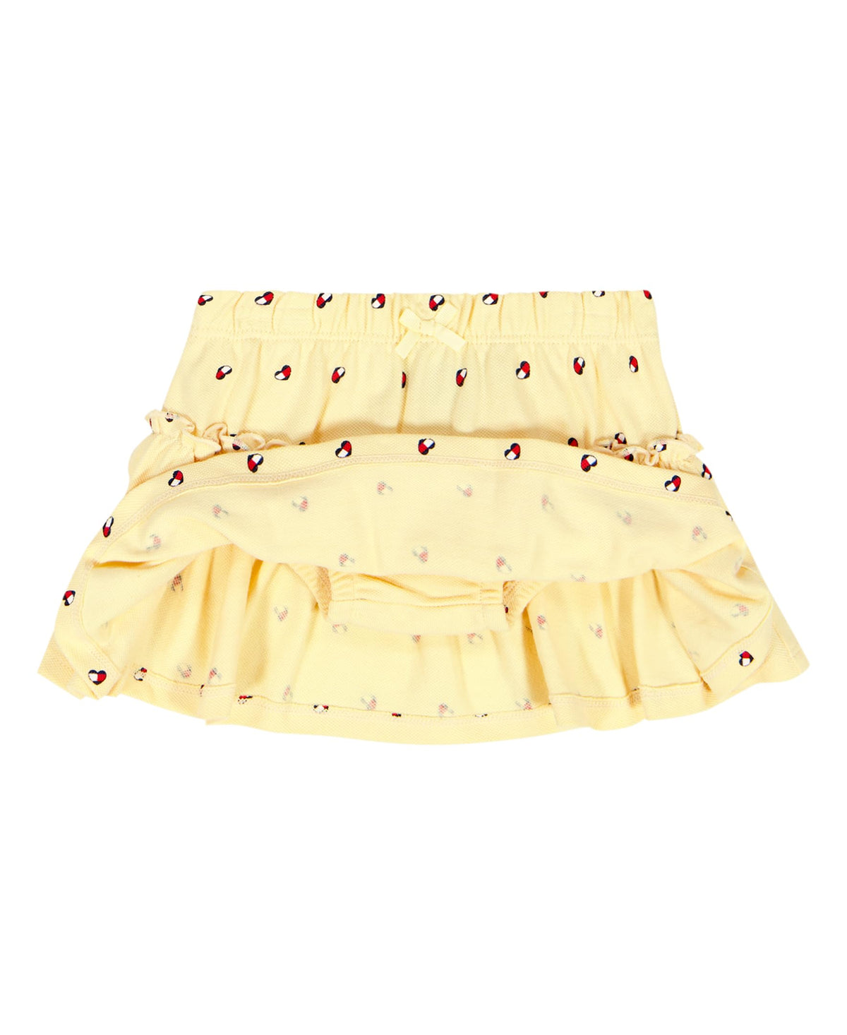 Conjunto 2 Piezas Tommy Hilfiger | Polo Sin Mangas + Skort | Logos Allover Amarillo | Niña/Bebé (Solo 6-9M)