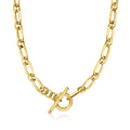 Collar de Eslabones Paper Clip · Oro 18K sobre Plata Esterlina — Ross-Simons