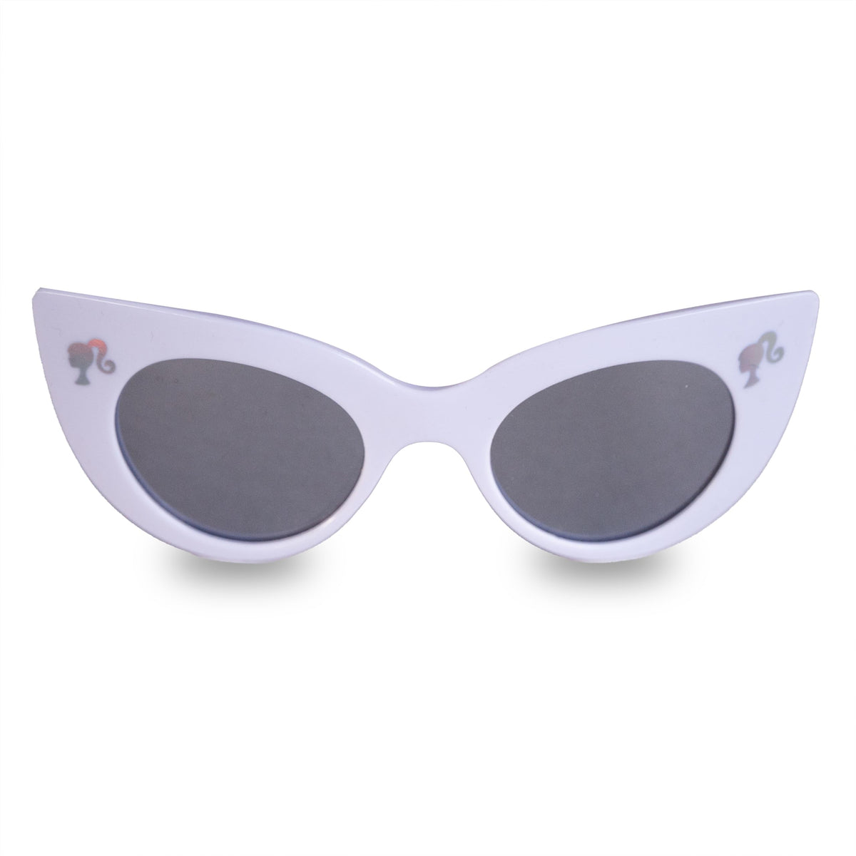 Set Barbie | Gafas de Sol Ojo de Gato Blancas con Estuche Glitter Plateado — Niñas