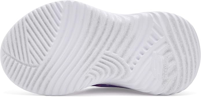 Skechers - Tenis Deportivos Bounder con Cierre Adaptable y Estampado de Estrellas para Niña (Lavanda/Morado) (Talla 21 - 26)