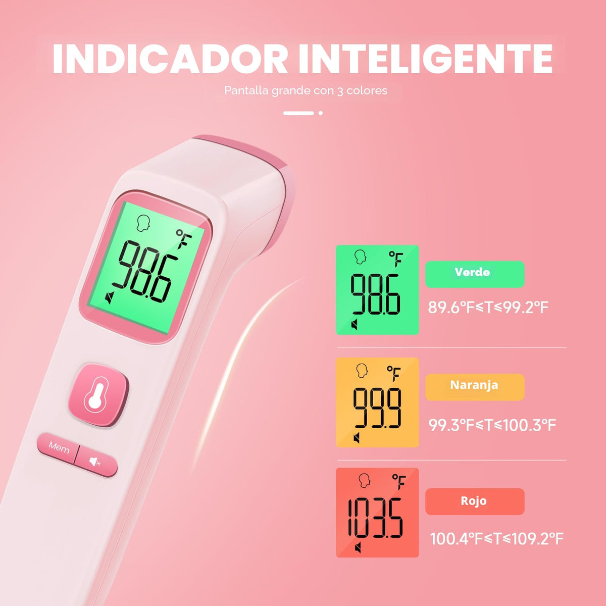 Termómetro Sin Contacto GoodBaby FC-IR202 – Lectura Rápida 1 Seg, Alarma de Fiebre