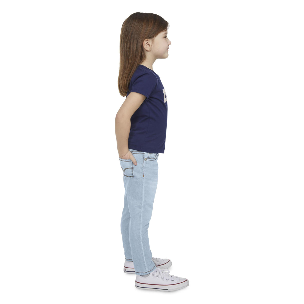 Levi's | Jeans Slim Denim Azul Claro Lavado Cielo Vintage Cintura Elástica Bebé Niño (3M - 4T)