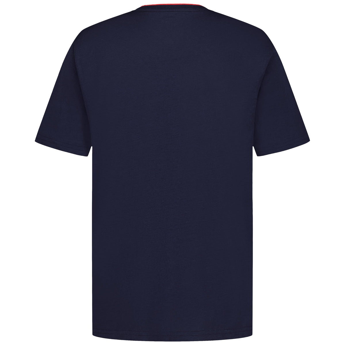 Tommy Hilfiger | Camiseta Niño Manga Corta Ringer Cuello Tricolor Logo Bandera Bordado 100% Algodón Azul Marino (8 - 16T)