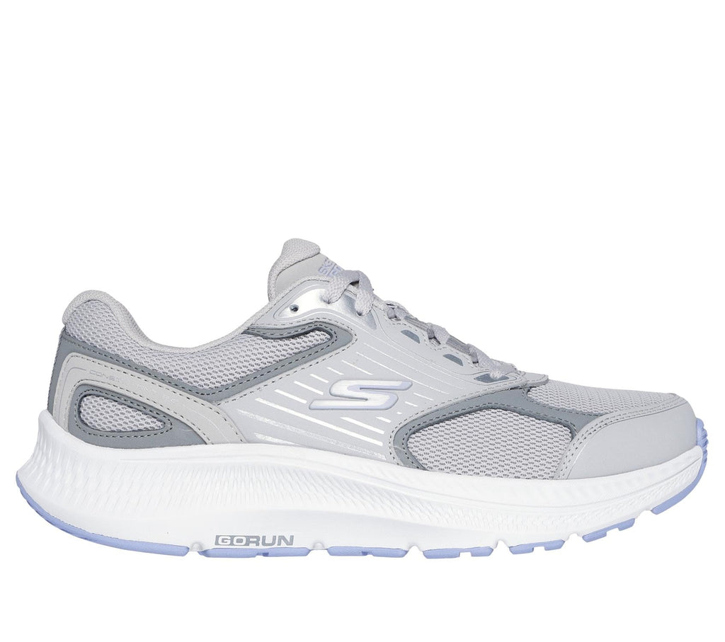 Skechers -Tenis Deportivos Go Run Consistent con Amortiguación Ultraligera para Mujer (Gris/Lila) (Talla Adulta 35 - 41)