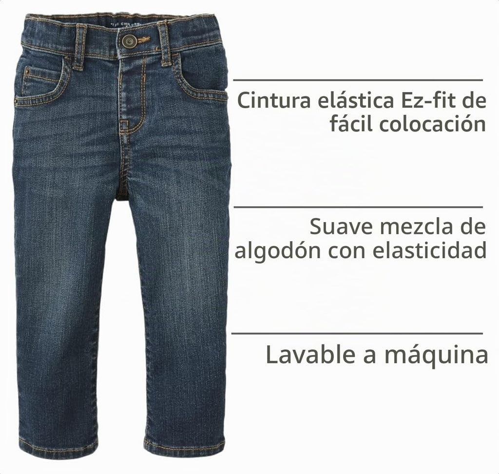 The Children's Place | Jeans Skinny Denim Azul Piedra Stone Wash Bebé Niño (6M - 5T)