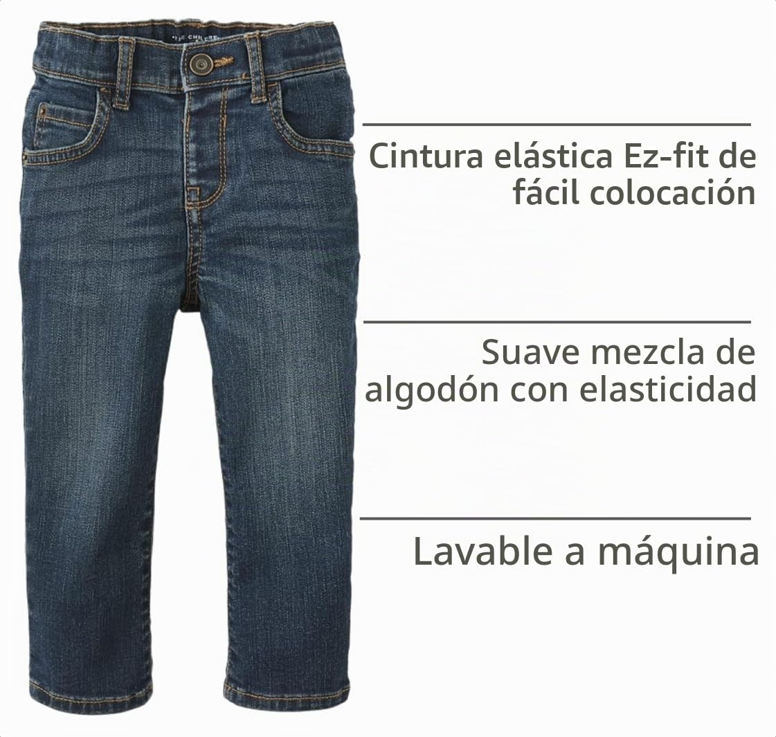 The Children's Place | Jeans Skinny Denim Azul Piedra Stone Wash Bebé Niño (6M - 5T)