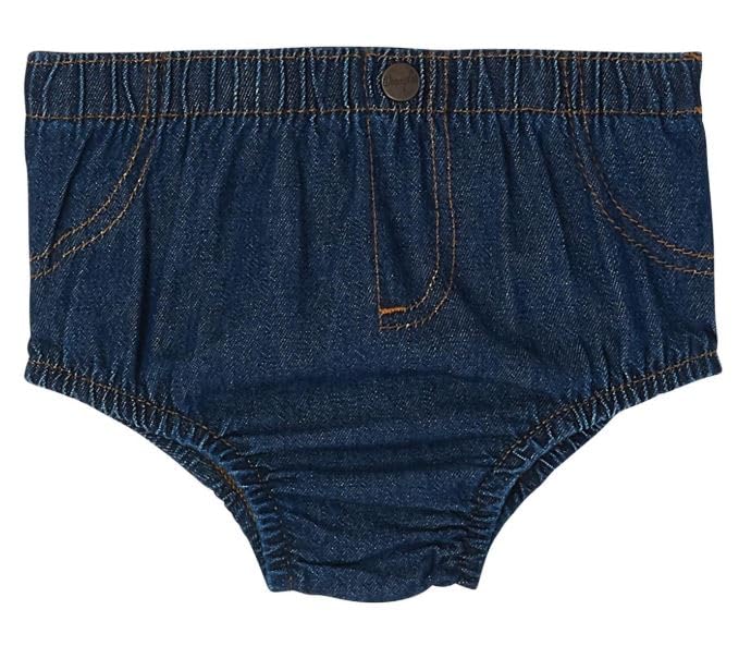 Wrangler | Funda para Pañal Bebé Denim Índigo Lavado Cintura Elástica Bolsillo Trasero Estilo Vaquero 3-24 Meses