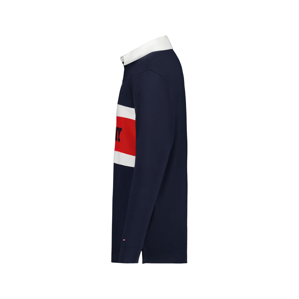 Tommy Hilfiger | Rugby Manga Larga College Stripe Azul Marino Niño (8T - 16T)