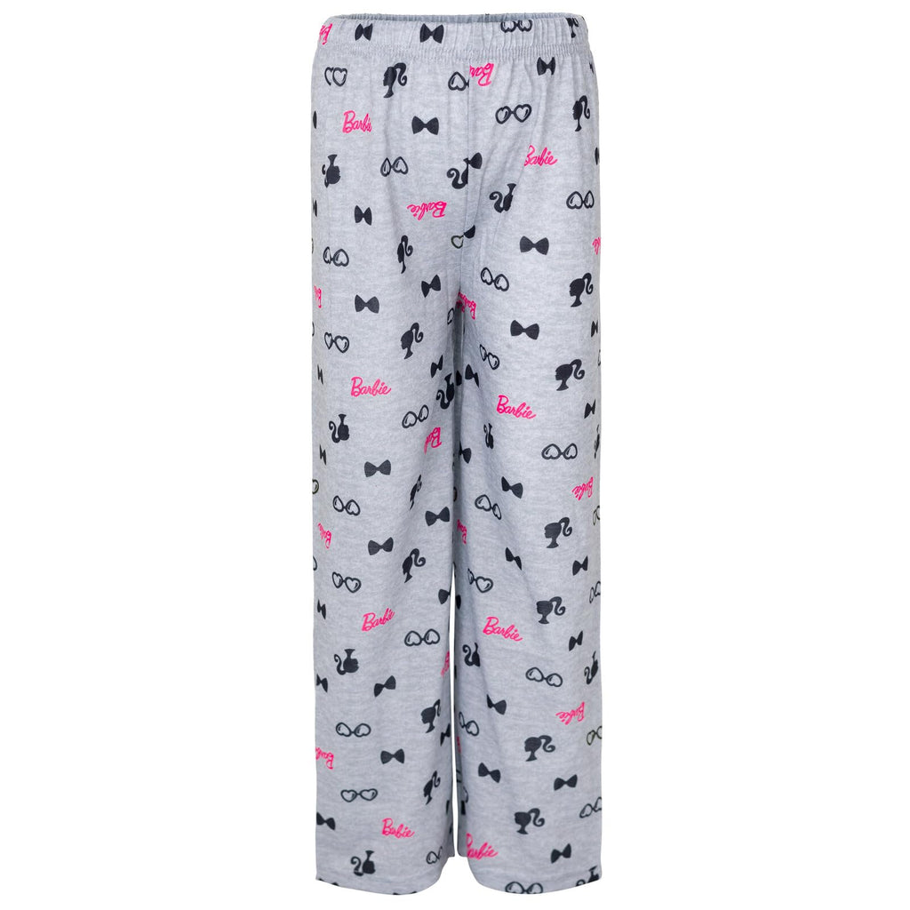 Pijama 2 Piezas Barbie Oficial Let It Shine | Raglán + Sublimación + Ignifugo | Niña Gris Rosa Manga Larga (4T -5-6T)