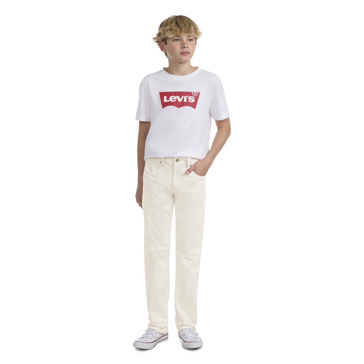 Levi's Pantalón 511 Slim Tech Niño | Avena/Crema