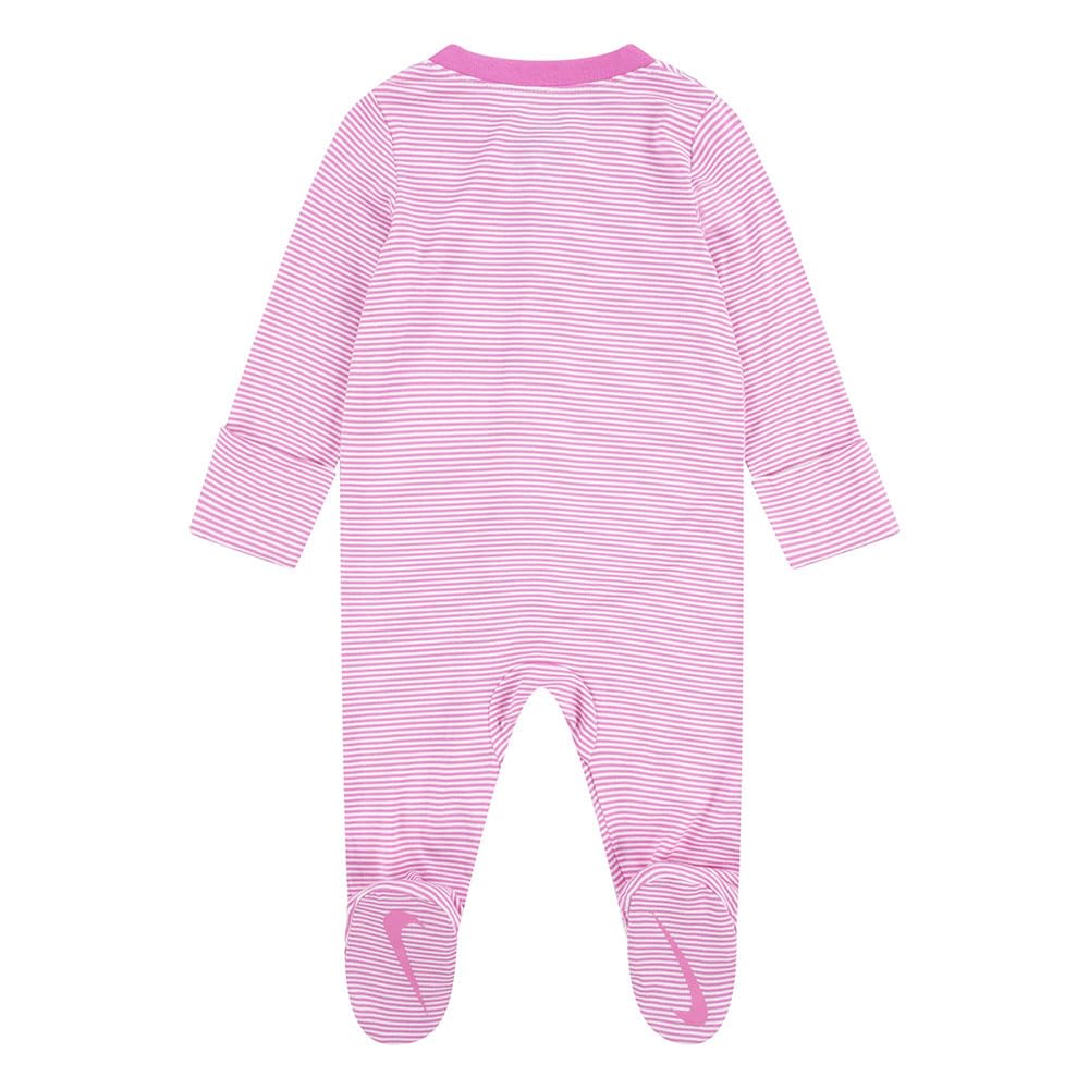 Mono con Pies Manga Larga Nike Essentials | Rayas Rosa Fucsia/Blanco | Playful Pink | Bebé/Niña (Solo 0-3M)