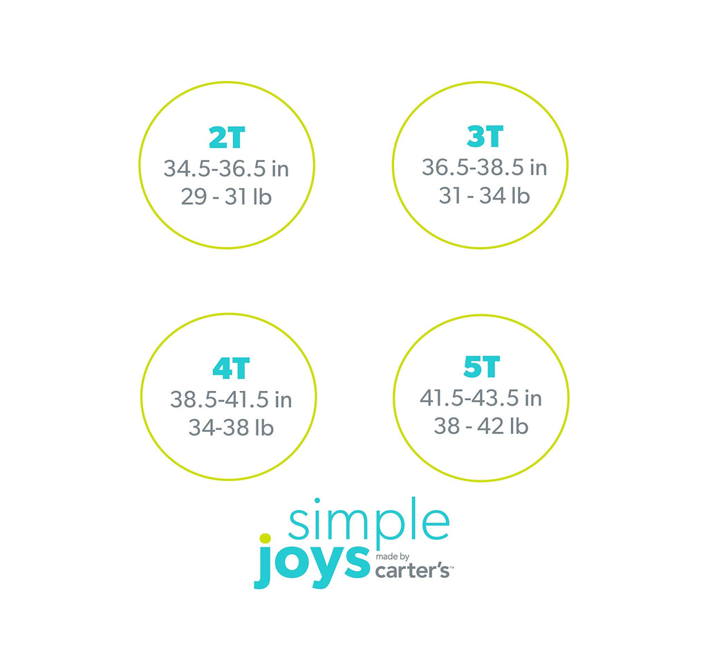 Simple Joys by Carter's Pack 2 Jeans Pull-On Niño | Mezclilla Cónica Relajada — Azul Navy + Gris • Cintura Elástica con Cordón