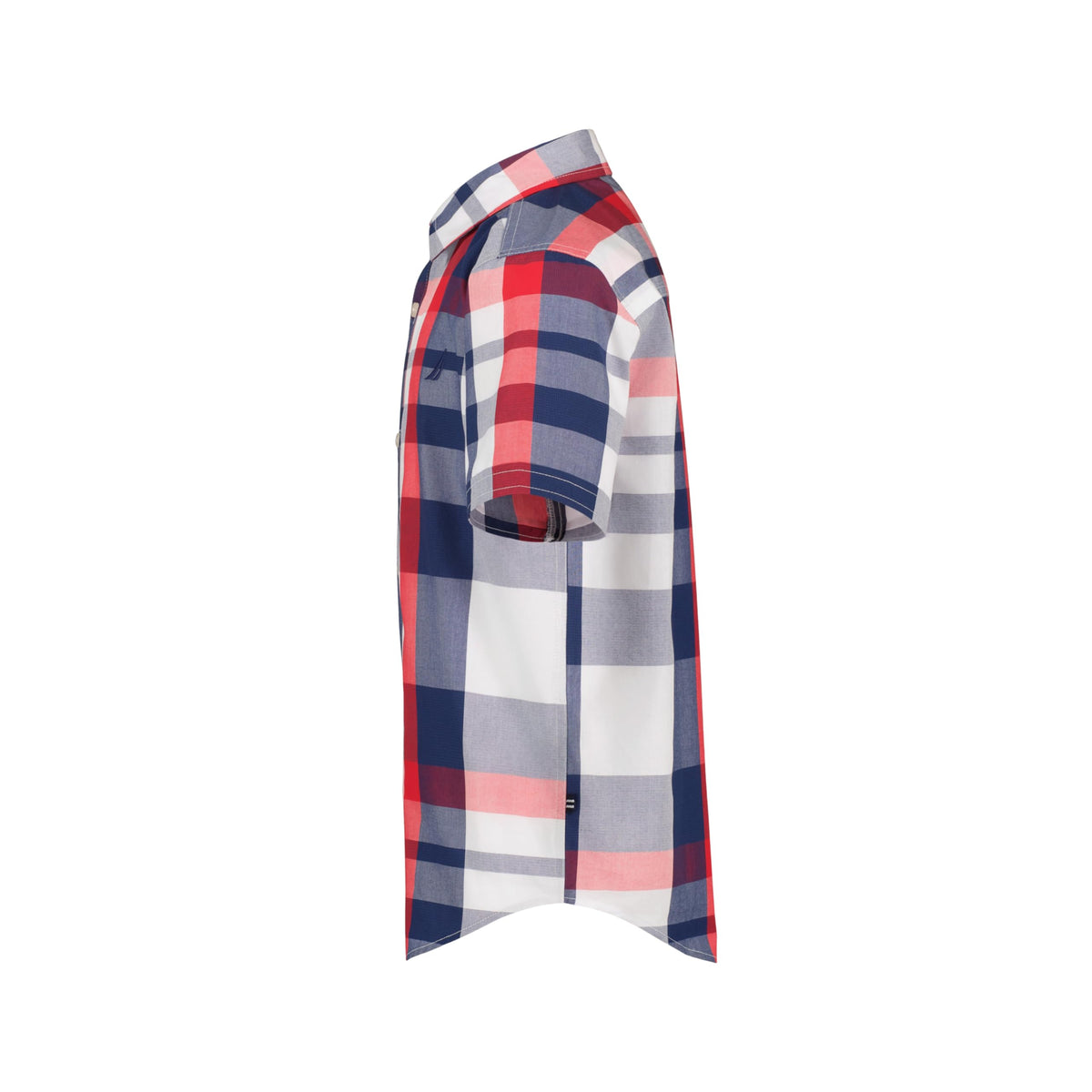 Nautica | Camisa Manga Corta Cuadros Ski Patrol Rojo Marino Niño (8T - 16T)