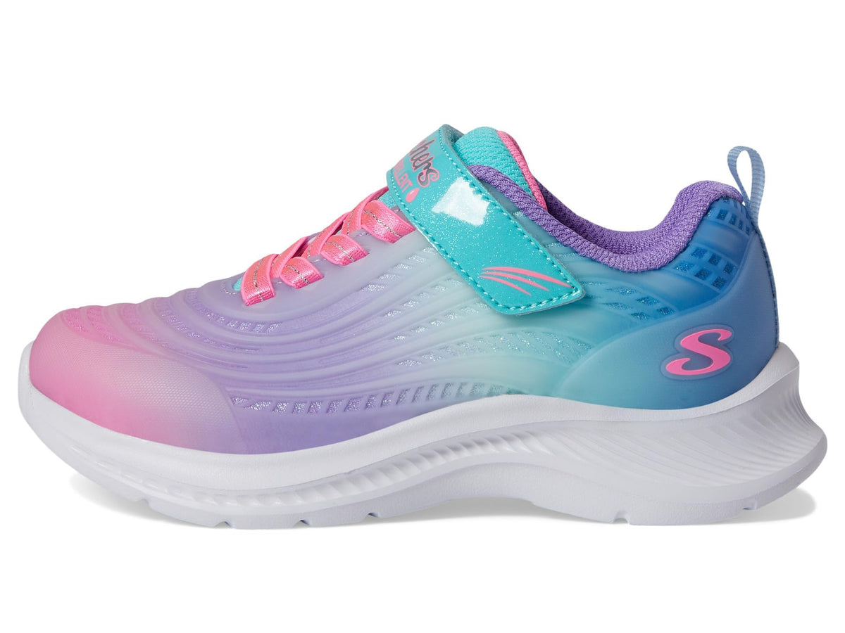 Skechers - Tenis Deportivos Girls' Microspec Advance con Cierre Adaptable y Lavables para Niña (Multicolor Degradado) (Talla 27 - 36)