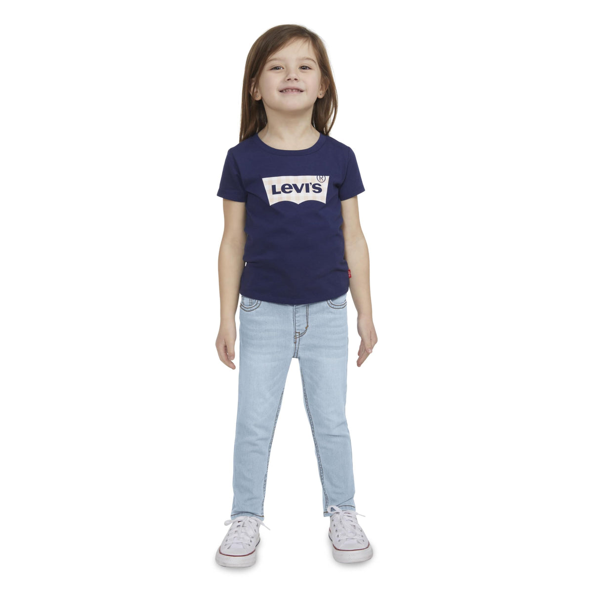 Levi's | Jeans Slim Denim Azul Claro Lavado Cielo Vintage Cintura Elástica Bebé Niño (3M - 4T)