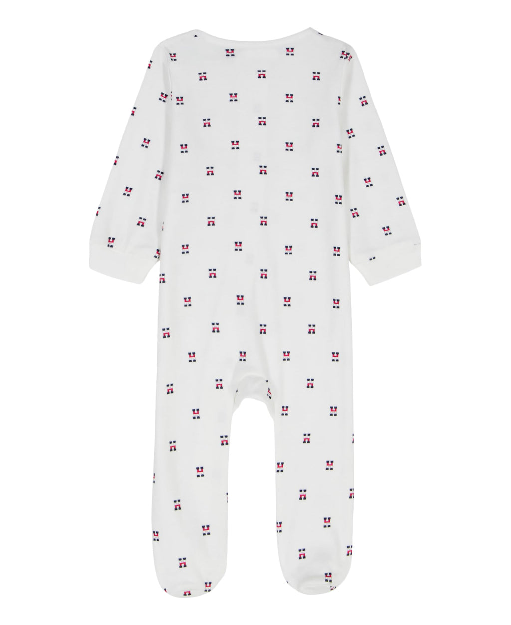 Mono con Pies Manga Larga Tommy Hilfiger | Logo TH Allover | Blanco (Solo 6-9M)
