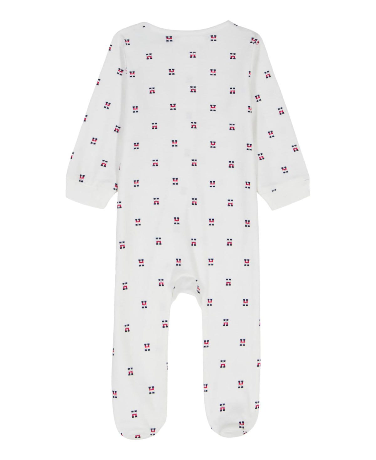 Mono con Pies Manga Larga Tommy Hilfiger | Logo TH Allover | Blanco (Solo 6-9M)
