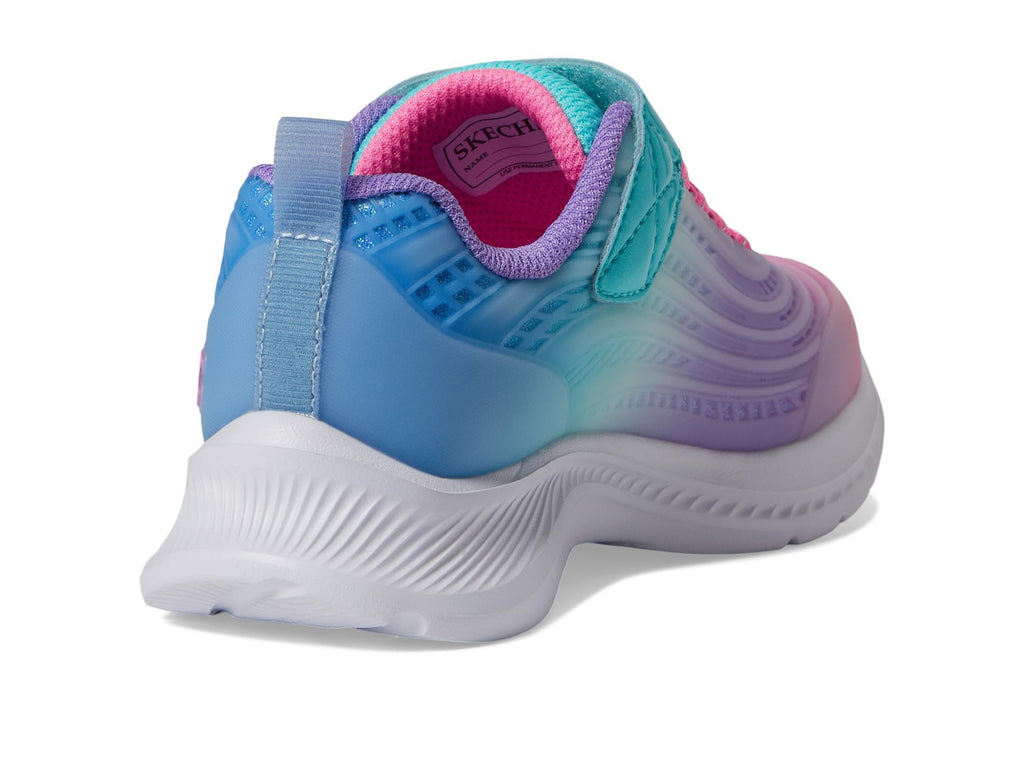 Skechers - Tenis Deportivos Girls' Microspec Advance con Cierre Adaptable y Lavables para Niña (Multicolor Degradado) (Talla 27 - 36)