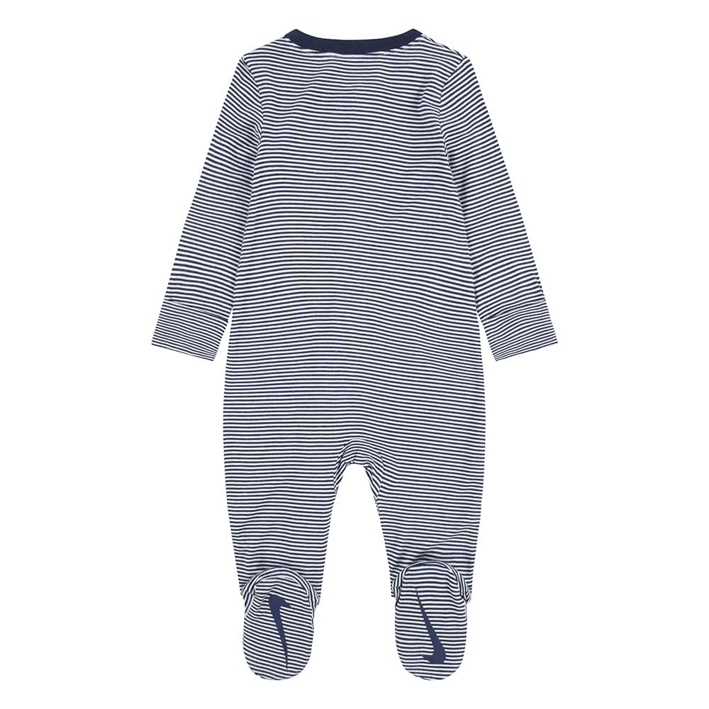 Mono con Pies Manga Larga Nike Essentials | Rayas Azul Navy/Blanco | Midnight Navy | Bebé/Niño (0M - 9M)