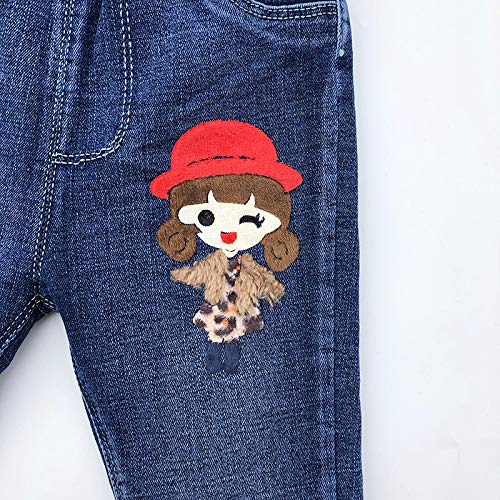 Jean Acampanado para Niña con Muñequita y Lazos  (3T - 7)