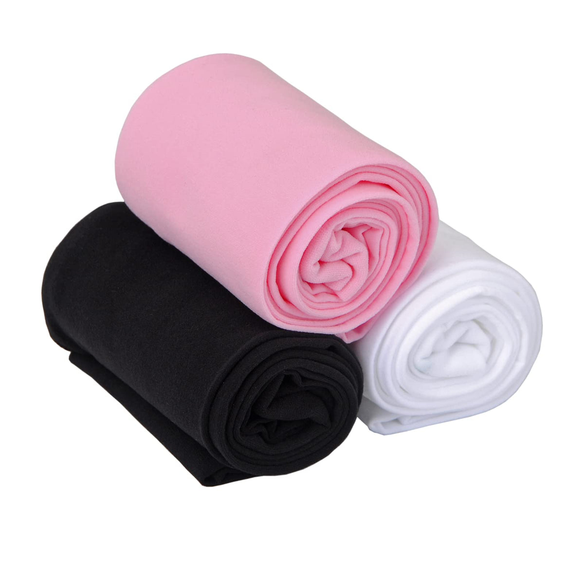 Medias Pantimedias Nina Pack 3 Pares Microfibra 50 Den Blanco Negro Rosa Alta Elasticidad Baile Escolar Casual (2-13T)