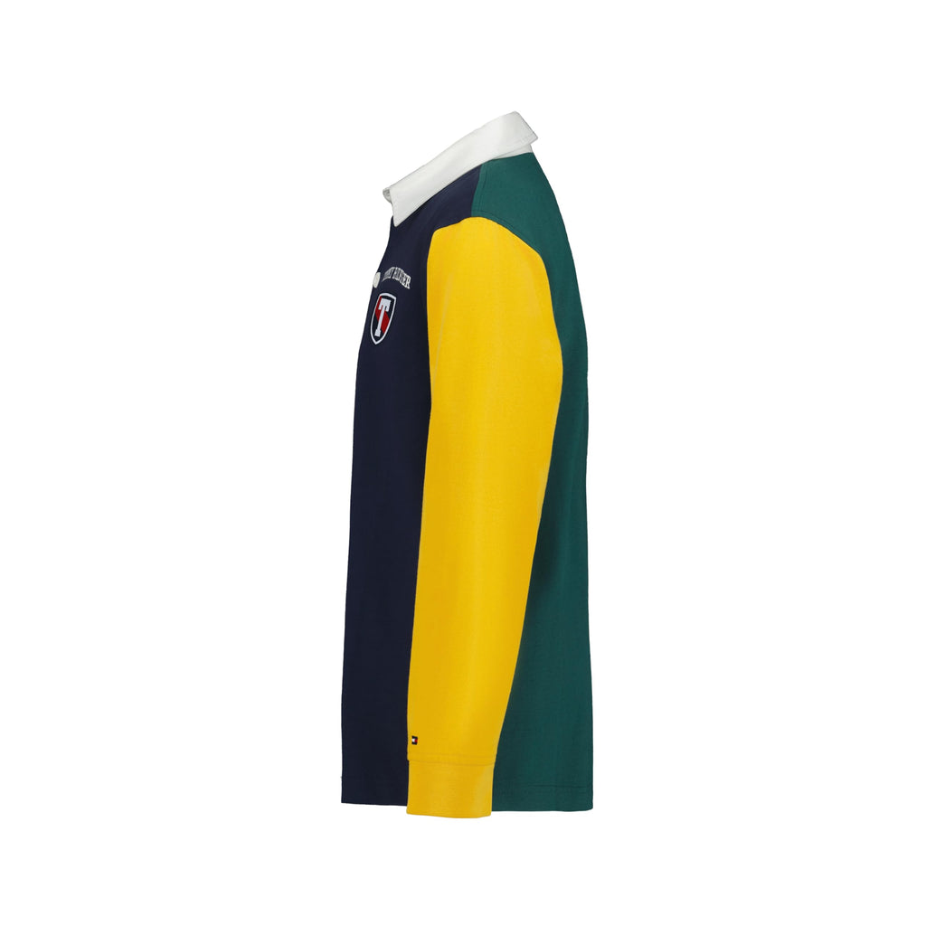 Tommy Hilfiger | Rugby Manga Larga Color Block Azul Marino Niño  (8T - 16T)