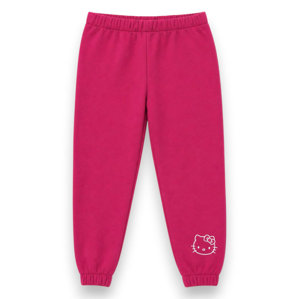 Conjunto 3 Piezas Oficial Hello Kitty para Niña: Hoodie Cremallera + Camiseta Allover + Jogger