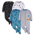 Gerber | Paquete 4 Pijamas Sleep N' Play con Pies Bebé Niño