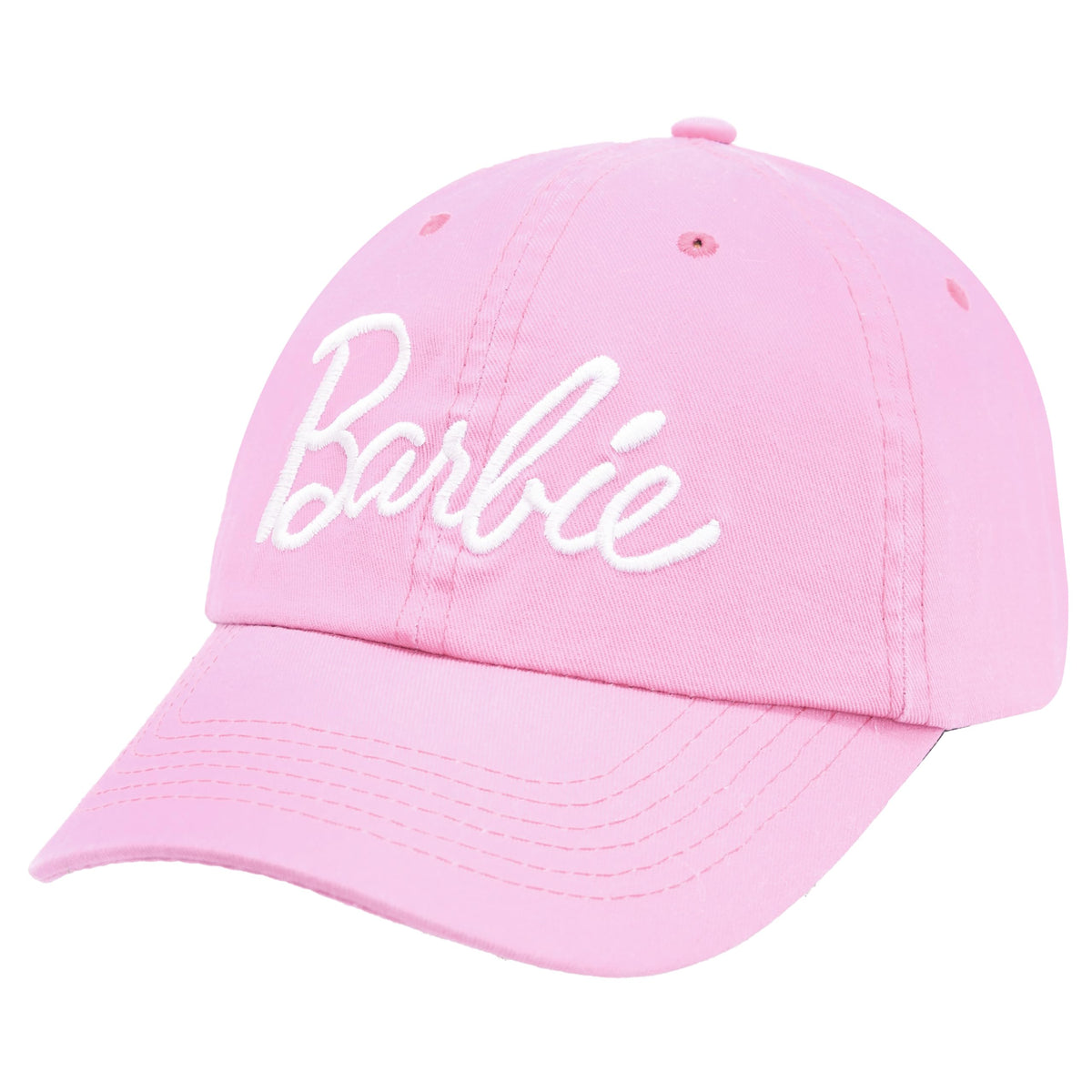 Gorra Barbie Rosa de Algodón para Niñas — Talla Única Ajustable